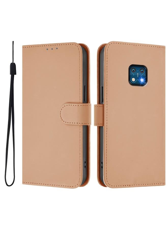 اس-توب جراب لهاتف Nokia XR20 مصنوع من الجلد بلون سادة مع حبل تعليق - Image 2