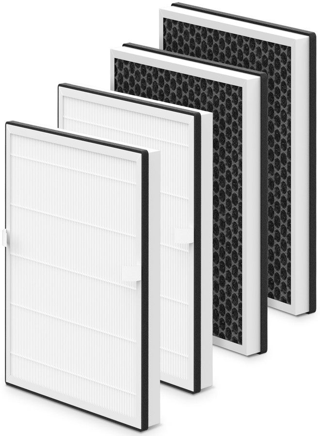 FCFMY 4 Packs AP2410 Replacement Filter Compatible with DBFIT AP2410 Air Purifier, Multi-Layer Filtration of HEPA and Activated Carbon Filter - Image 1