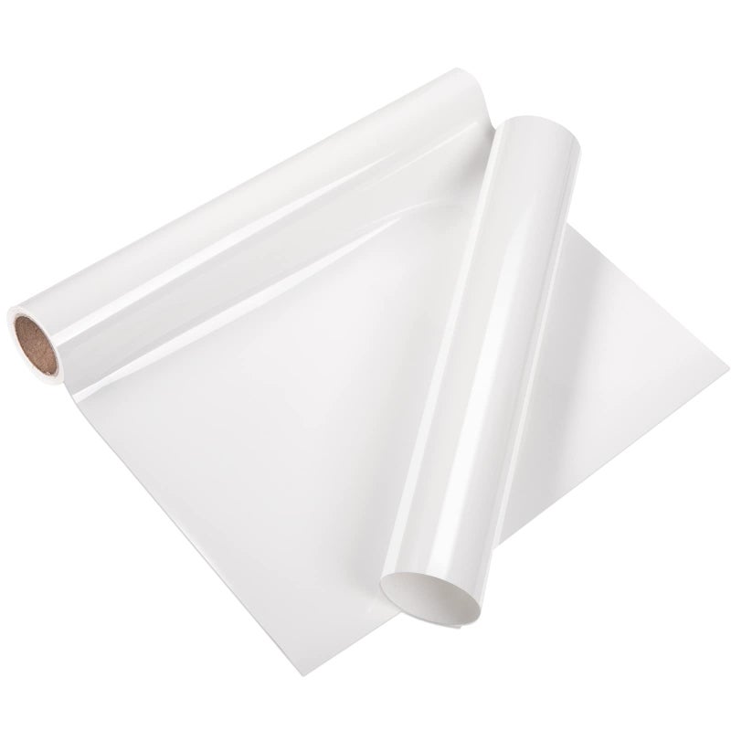 VINYL FROG Heat Transfer Vinyl Roll HTV Vinyl 12 x5ft White Iron on Vinyl for TShirts Heat Press Vinyl for DIY Craft Designs White