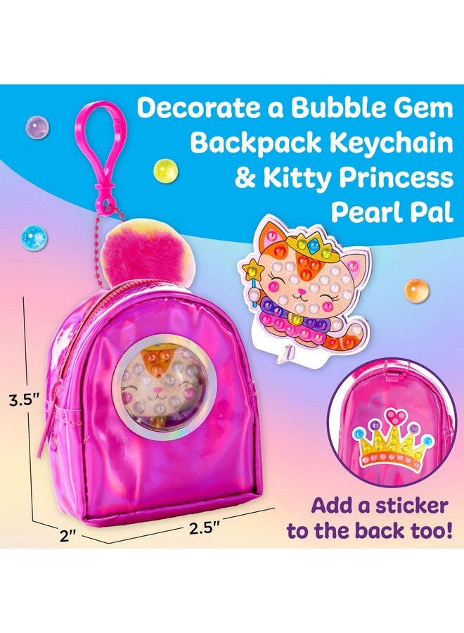 Creativity for Kids Bubble Gems Backpack Keychain: Kitty Princess, Diamond Painting Kits for Kids, Arts and Crafts for Kids, Craft Kits and Princess Toys for Girls, Crafts for Girls 6-8+ - Image 2