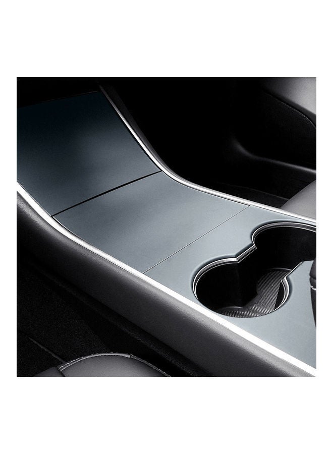 NIBEMINENT Control Protective Film Anti Scratch Carbon Fiber Wood Grain Sticker Compatible With Model3 - Image 2