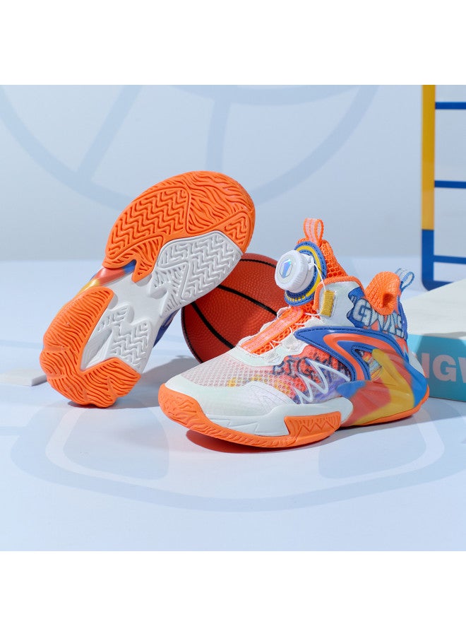 Bumblebee Rotating Buckle Kids Shoes Boys Basketball Shoes Summer Big Size Girls Comfortable Mesh Children's Sneakers Breathable Running Shoes - Image 4