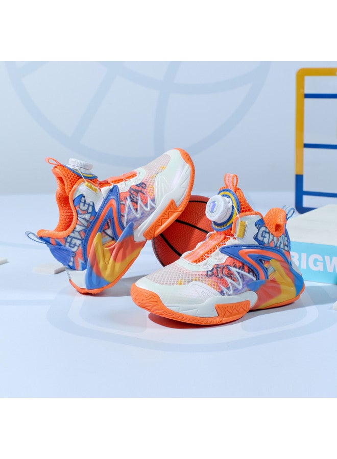 Bumblebee Rotating Buckle Kids Shoes Boys Basketball Shoes Summer Big Size Girls Comfortable Mesh Children's Sneakers Breathable Running Shoes - Image 3