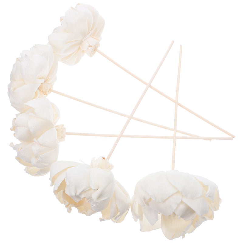 5pcs Peony Flower Diffuser Sticks: Flower Reed Diffuser - Home Fragrance Reed Sticks for Home Bedroom Office Bathroom Shelf Decor - Image 4