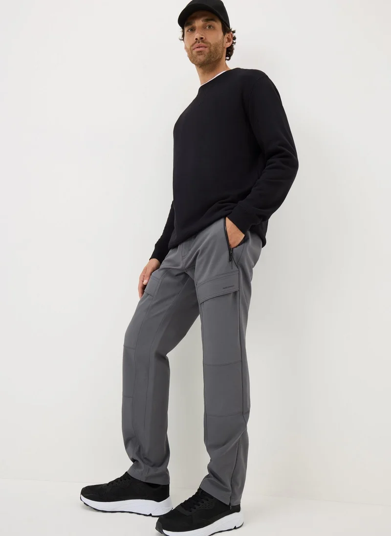 Grey Belted Trek Trousers Regular