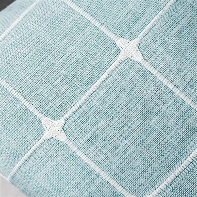 Utobanh Simple Bedside Table Tassel Cover Cloth, Tablecloth Cover Towel, Suitable for Bedside Table TV Microwave Washing Machine Refrigerator Dust Cover (Blue Bars, 15.7 * 35.4 inches) - Image 4
