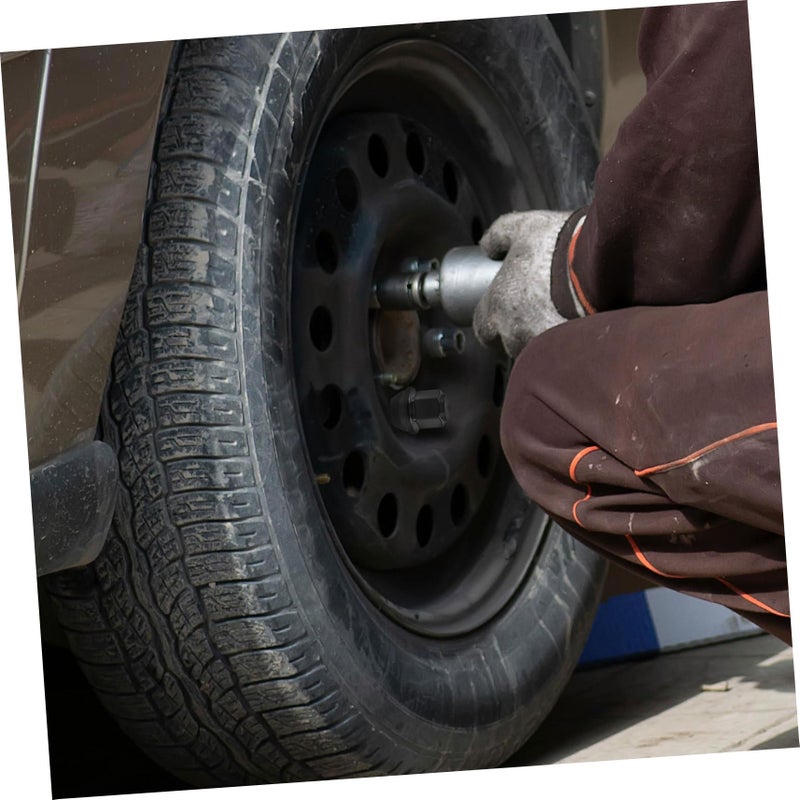 Black Wheel Lug Nuts And Valve Stem Caps Set Vehicle Specific Fit Easy Installation - Image 5