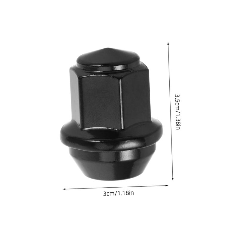 Black Wheel Lug Nuts And Valve Stem Caps Set Vehicle Specific Fit Easy Installation - Image 3