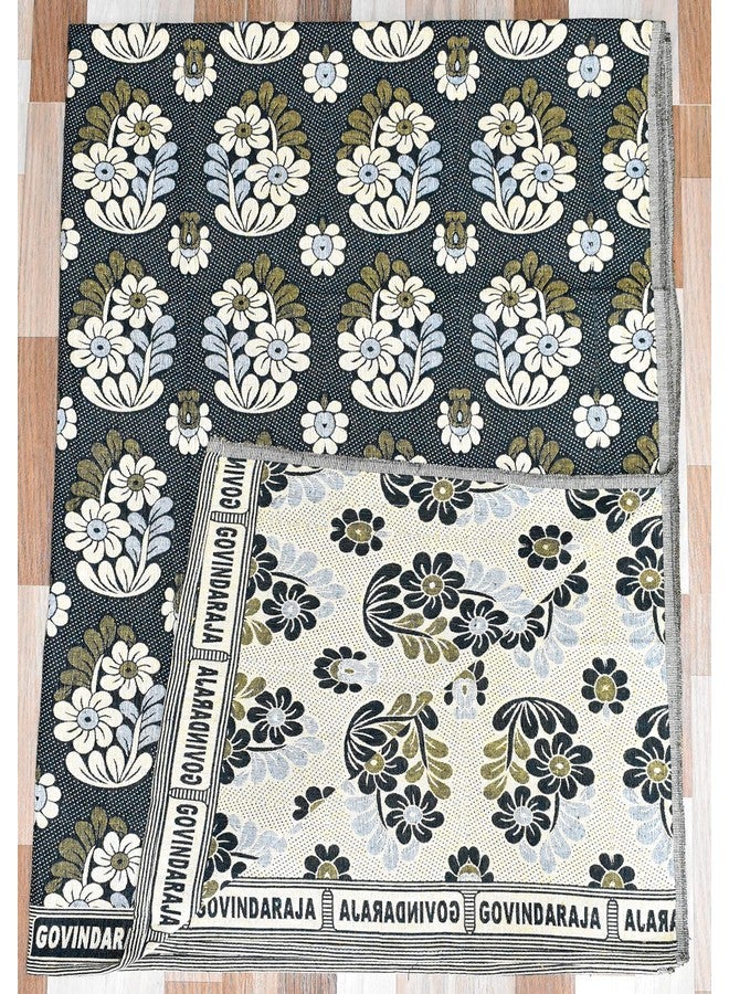 TUNI MANI Multi-Colour Govindaraja 100% Cotton Blanket/Chennimalai Bedsheet Size : 60" X 90" (5' X 7.5'Feet, Pattern May Vary, Queen, 1), Fade Resistant, Pack of 1 - Image 4