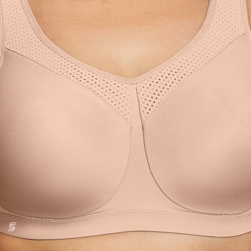 Glamorise Full Figure Plus Size High Impact Wonderwire Sports Bra Underwire #9066 Café - Image 2