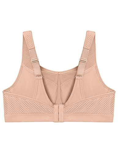 Glamorise Full Figure Plus Size High Impact Wonderwire Sports Bra Underwire #9066 Café - Image 5