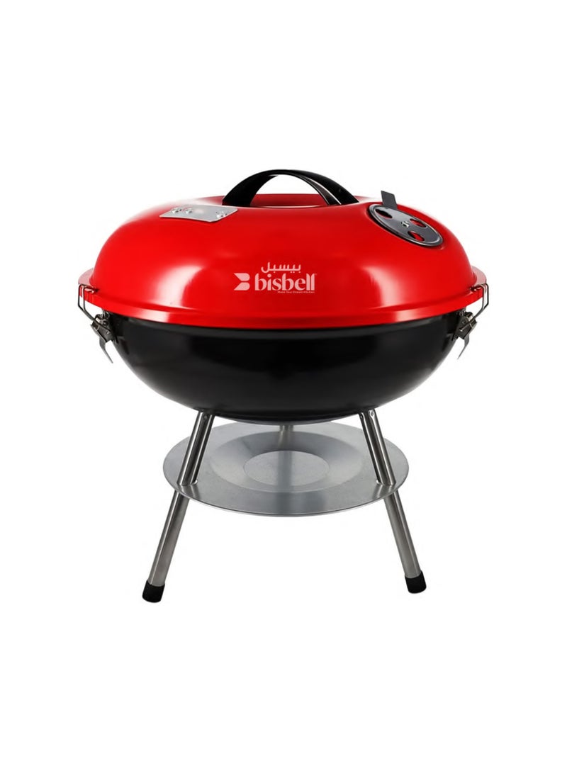 Bisbell Outdoor Charcoal BBQ Grill with Three Legs & Protective Cover | Portable Barbecue Grill | Model BB2774 - Image 1