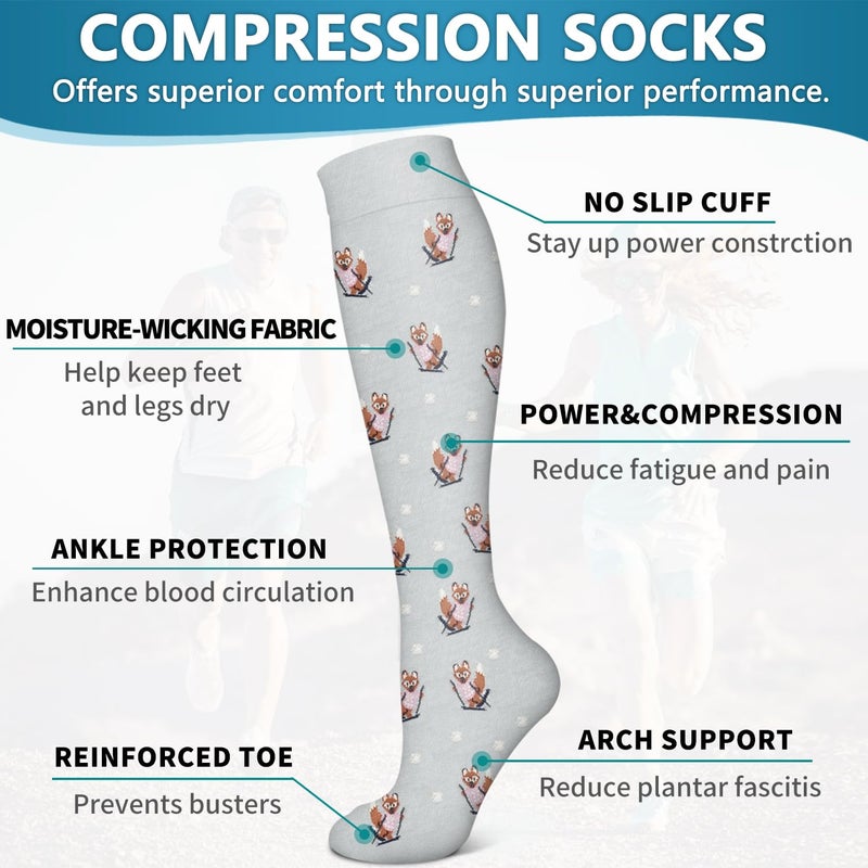 Bluemaple 6 Pack Copper Compression Socks for Women and Men Circulation-Best Support for Medical, Running,Nursing,Athletic - Image 5