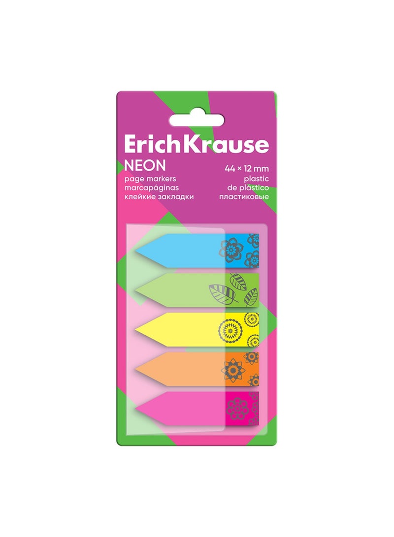 100-Sheet Plastic Page Markers 44x12mm Size Assorted Colours