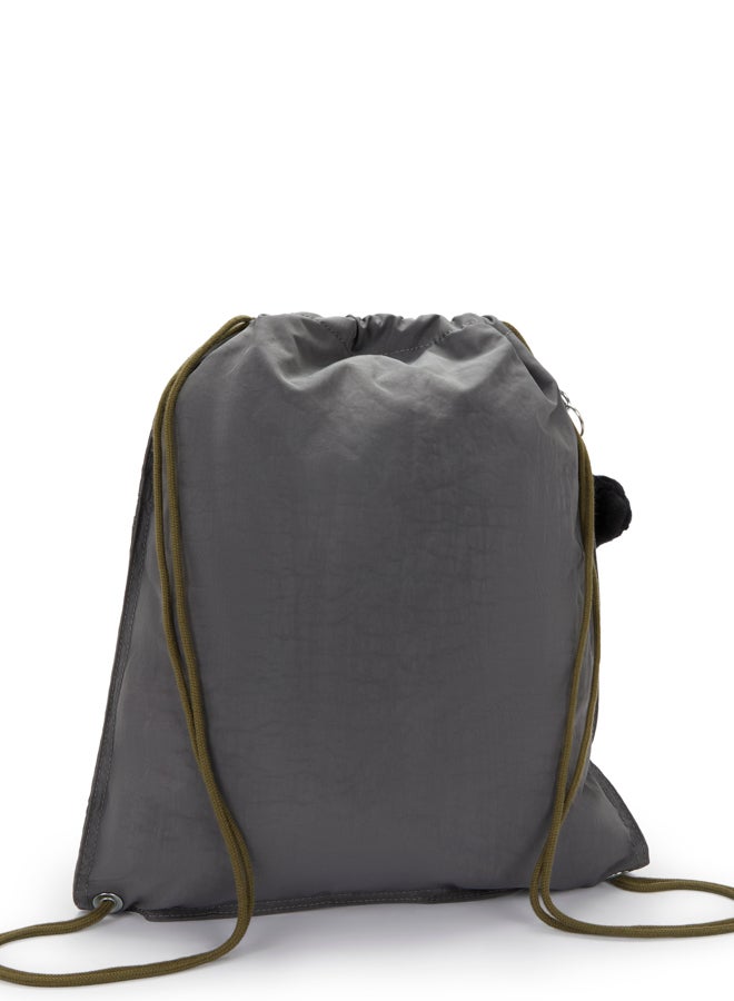 kipling Supertaboo Back To Grey Medium Backpack (With Drawstring) 09487-1Dx - Image 2