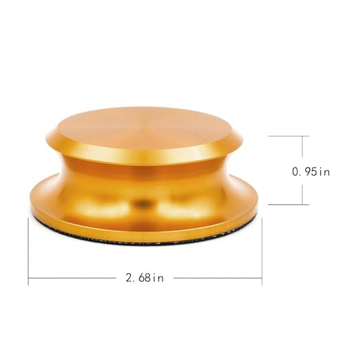 Menesia Record Weight Stabilizer, Turntable and Vinyl Record Weight, Premium Vinyl Stabilizer for Superior Sound (Gold) - Image 2