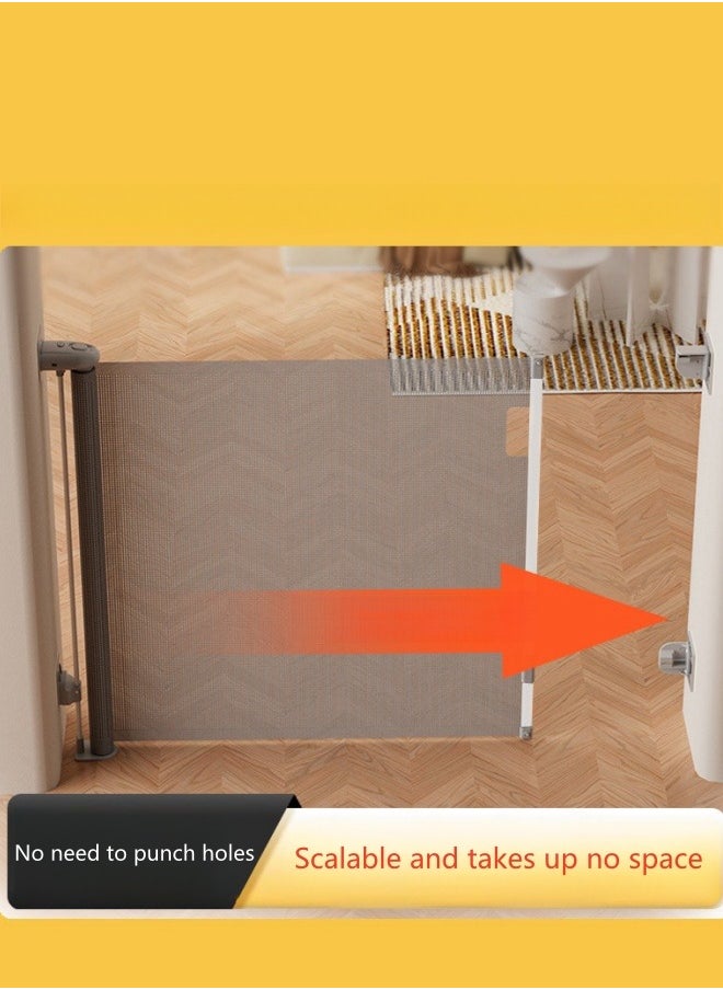 Prodigy Retractable Gate Fence Baby Children's Fence Puppy Pet Fence Indoor Stairway Safety Guardrail 85.6*140CM With Two Installation Methods  - Image 3