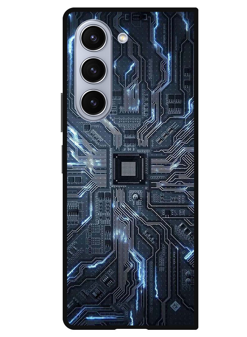Theodor Protective Case Anti Scratch Shock Proof Bumper Cover For Samsung Galaxy Z Fold 5 Hardware Circuit - Image 1