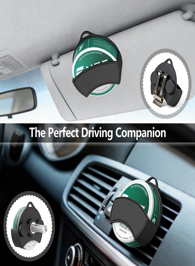 Leffis ZYN Holder for Car & Sun Visor Clip - Magnetic Pouch Holder Silicone Dip Can Holster Fits ZYN/NZE/Alpha | Belt Clip EDC Car Mount for Dashboard Vent Truck Console - Image 2