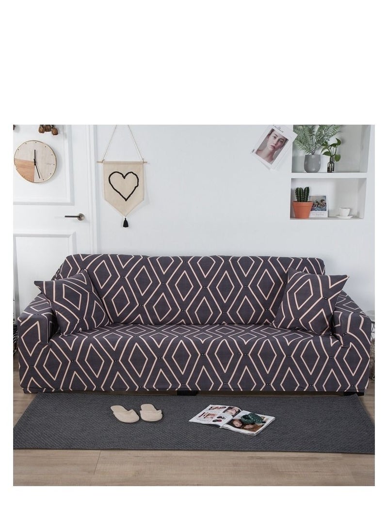 Y&D 3-Seater Exquisitely Floarl Designed Wrinkle-free Anti-slip 360-degree Full Coverage Sofa Slipcover Length Stretch From 190 To230cm - Image 1