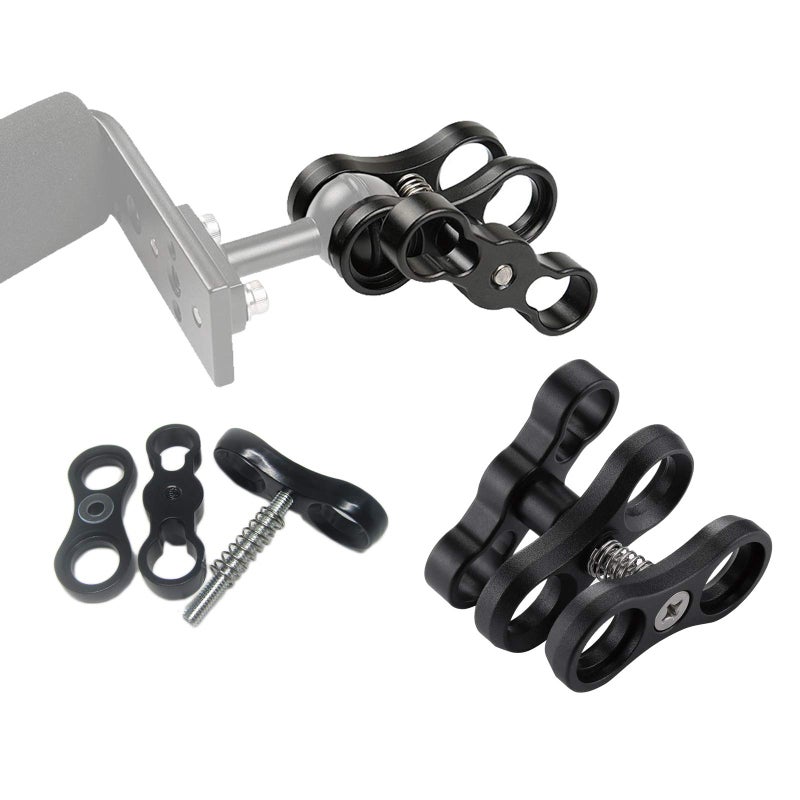 WLPREOE 2 PCS x 1" Inch Aluminum Standard Long Ball Clamp Mount for Underwater Diving Light Arm System,Work with Ram Mounts - Image 3