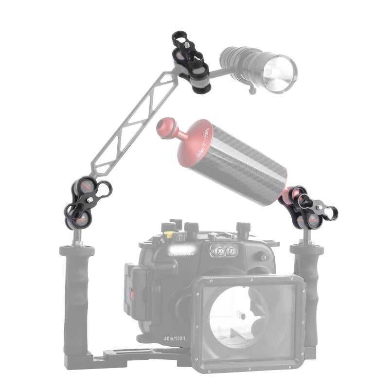 WLPREOE 2 PCS x 1" Inch Aluminum Standard Long Ball Clamp Mount for Underwater Diving Light Arm System,Work with Ram Mounts - Image 5