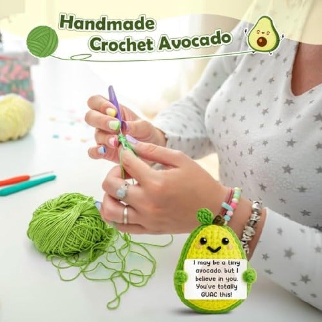 TERRIFI Positive Pocket Birthday Doll, Funny Emotional Support Knitted Toy with Positive Card, Woolen Crochet, Cheer Up Graduation Gift, Encouragement for Friends - Image 4
