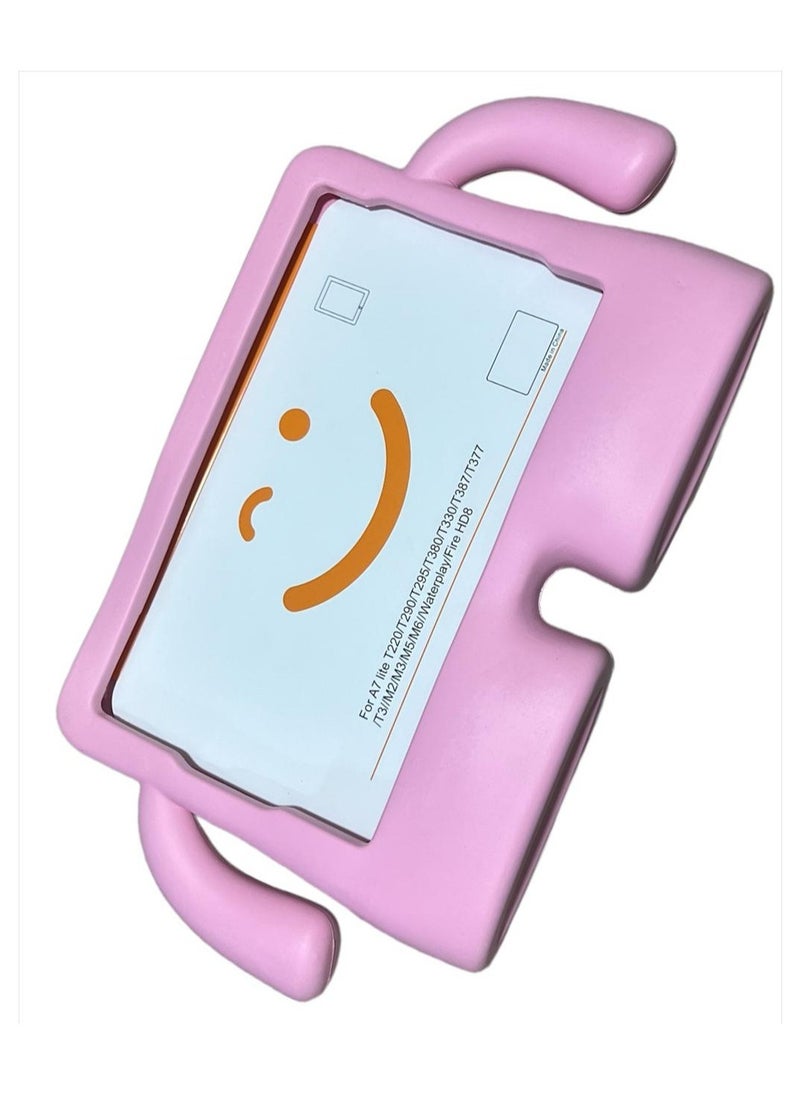 Generic Cartoon Shockproof Kids Friendly Case Stand For Samsung Tab A9 8.7 Inch 2023 - (Pink)  - Image 1