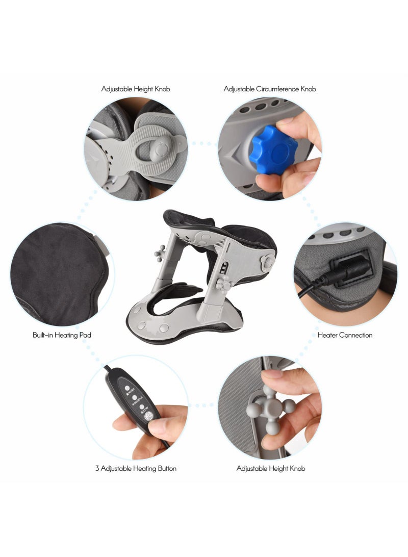 Arabest Cervical Neck Traction Device Adjustable Neck Stretcher Collar for Improved Spine Alignment Neck Pain Relief and Support - Image 3