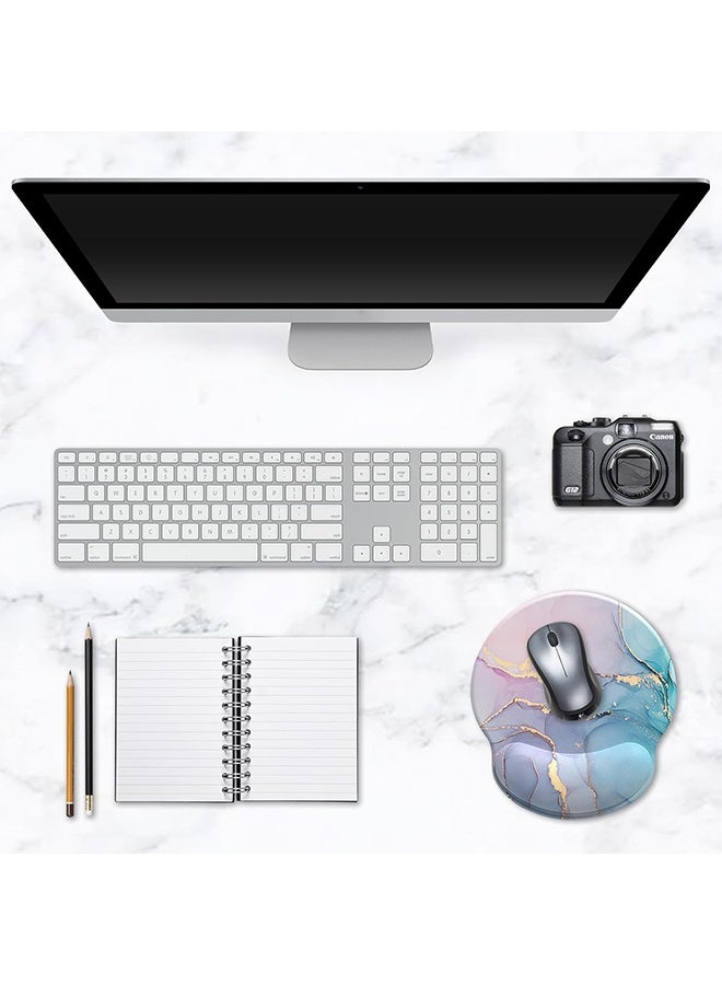 لوحة ماوس مريحة مع مسند معصم من الجل، مع دعم للمعصم وسطح أملس مريح وقاعدة من البولي يوريثين غير قابلة للانزلاق للكمبيوتر والكمبيوتر المحمول والمكتب. - Image 5