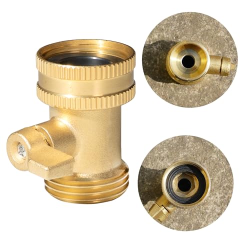 Hourleey Brass Garden Hose Shut Off Valve, 2 Pack Heavy Duty 3/4 Inch Solid Brass Garden Hose Shut Off Valve with 10 Extra Rubber Washers - Image 4