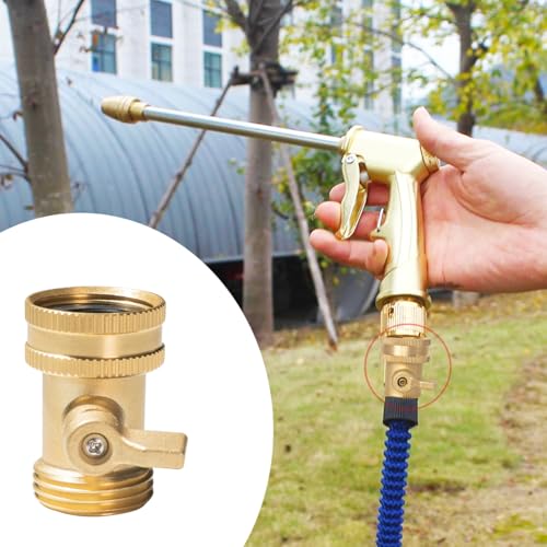 Hourleey Brass Garden Hose Shut Off Valve, 2 Pack Heavy Duty 3/4 Inch Solid Brass Garden Hose Shut Off Valve with 10 Extra Rubber Washers - Image 5