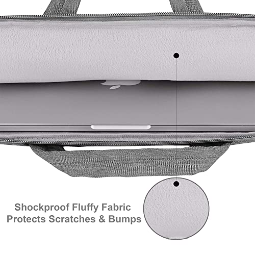 Probus 13.3 Inch Laptop Sleeve Briefcase Notebook Case Cover Handbag Business Office Travel Bag(Grey) - Image 4