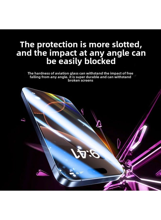 Suitable For IPhone16promax Anti-peep Tempered Film Apple 14plus Edge 15 Dust-proof Net 12 Protective Film 13-Color: High Aluminum Dustproof Film-with Packaging-Size:Apple 14pro