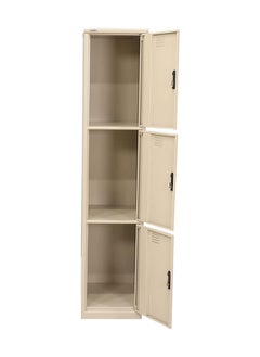 RIGID Steel Curved 3 Doors Locker Beige 180x38x46.5cm  - Image 5