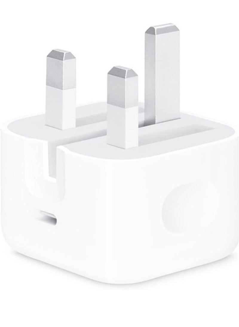 Generic - Type C Fast Charger PD 20W Power Adapter for iPhone 13 12 11 14 Series Plug PD Power Adapter Wall Plug Compatible with iPhone 14 13 13pro 12 Pro Max 12 Mini SE White - Image 1