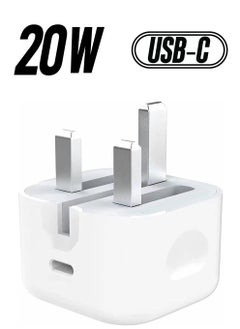 Type C Fast Charger PD 20W Power Adapter for iPhone 13 12 11 14 Series Plug PD Power Adapter Wall Plug Compatible with iPhone 14 13 13pro 12 Pro Max 12 Mini SE White