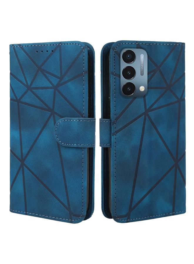 اس-توب جراب هاتف OnePlus Nord N200 5G مصنوع من الجلد بخطوط هندسية - Image 2