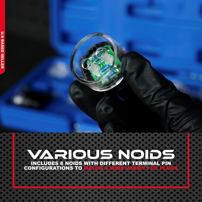 ABN Deluxe Noid Light Test Kit, Fuel Injector Tester Tool Noid Light Set, Fuel Light Fuel Injector Tester Kit 10-Piece - Image 5