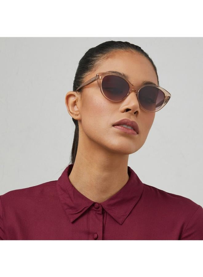 30 سندايز نظارات شمسية نسائية عين القطة من إيوا، بني - Image 4