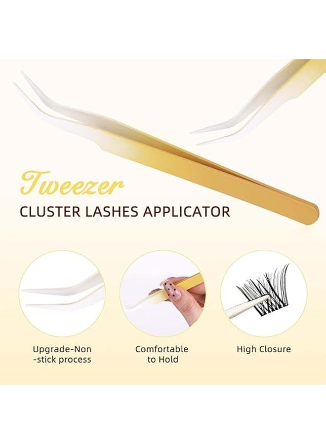 GlamKit Self-Adhesive Eyelash Clusters Kit – 120 clusters Glue-Free DIY Lashes with Tweezer, Reusable Lash Extensions for Beginners - Image 5