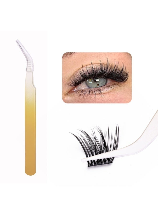 GlamKit Self-Adhesive Eyelash Clusters Kit – 120 clusters Glue-Free DIY Lashes with Tweezer, Reusable Lash Extensions for Beginners - Image 2