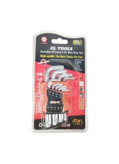 Chromium Vanadium  Allen Key Set, Professional Repair Tools Set Hex Key Set 9Pcs
