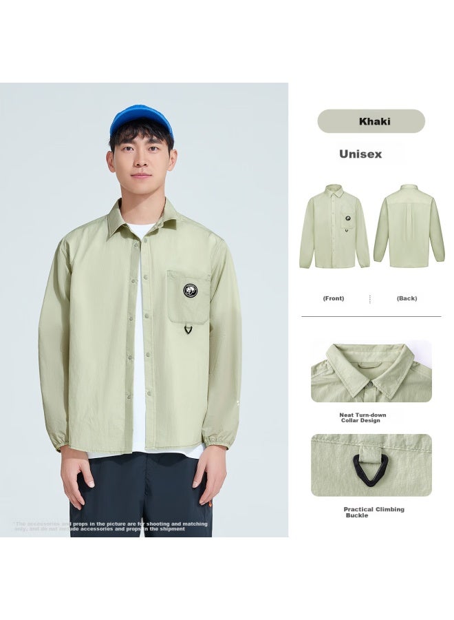 Panda Xiongmao Luotuo Series Sun Protection Clothing, Water-repellent, Cool-feeling Upf50+, Outdoor Sun Protection Shirt, Uni Style Tr126 Green, S - Image 1