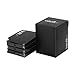 Vault X Trading Card Deck Box and 150 Black Card Sleeves fits 100 Sleeved Cards Large Standard Holder Storage Box for MTG Commander Game TCG Black - Image 3