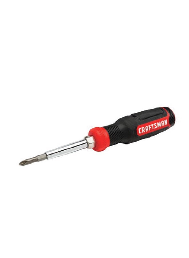CRAFTSMAN Polypropylene and Steel Ergonomic Handle 6-in-1 Screwdriver Black 28.5 x 7.63 x 3.5 cm 2402899 - Image 2
