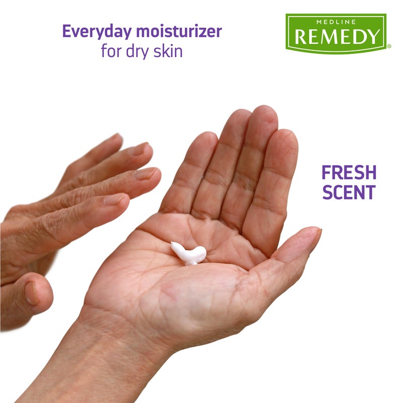 Medline Remedy Essentials Moisturizing Body Lotion (1 Gallon Bottle), 1 Count, Fresh Scent, Hydrating, Non-Greasy, For Dry Skin, Hypoallergenic, Men, Women, Elderly - Image 3