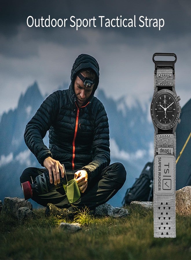 TStrap Nylon Sport Watch Strap - Black Quick Release Watch Bands for Men Women - Athletic Military Smart Watch Bracelet Strap Replacement - 18mm 20mm 22mm, 18mm, Nylon, No Gemstone - Image 2