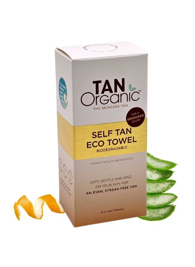 TANORGANIC SELF TAN ECO TOWELS 10 PACK - Image 1