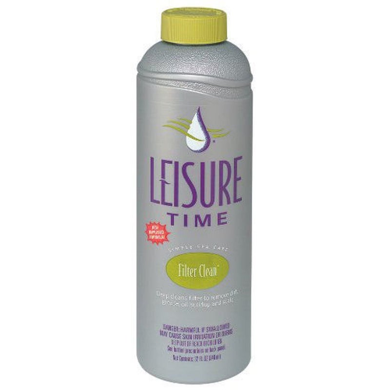Leisure Time O Filter Clean Cartridge Cleaner, Formula for Deep Cleaning Hot Tub Filters, Improving Water Flow & Filtration Efficiency, 32 fl oz